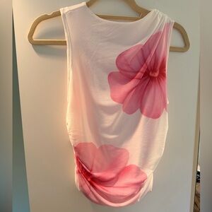 SHEIN Pink Floral Sleeveless Top